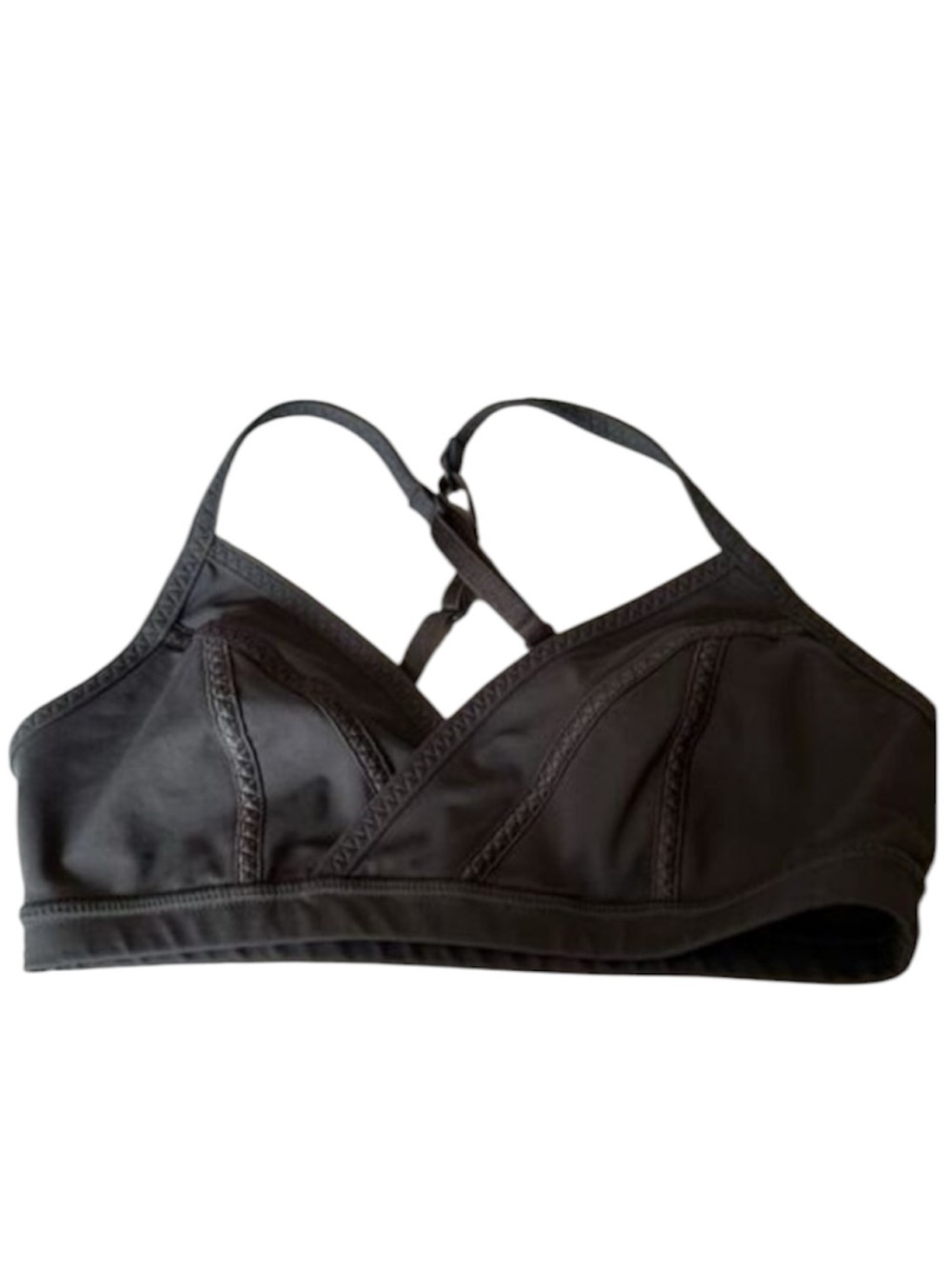 Lululemon Gray Sports Bra Size 4 Adjustable Straps Padded Pocket